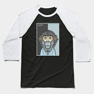 Black Shanked Douc Langur Monkey Baseball T-Shirt